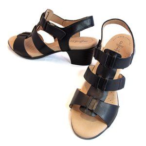 Clarks Black heeled sandals size 7.5